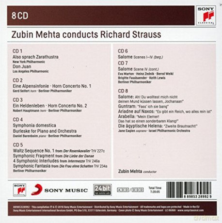 Zubin Mehta: Zubin Mehta Conducts Richard Strauss [8CD]