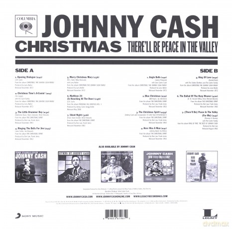 Johnny Cash: Christmas: There'll Be Peace in the Valley [Winyl]