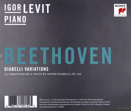 Igor Levit: Diabelli Variations - 33 Variations on a Waltz by Anton Diabelli, Op. 120 [CD]