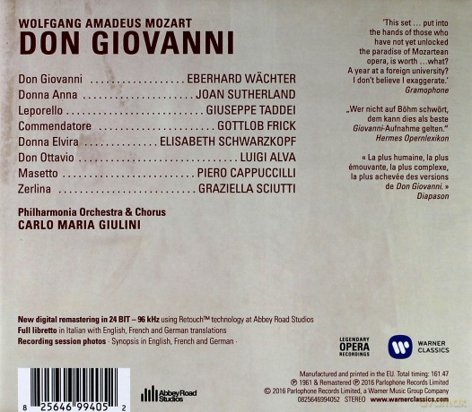 Carlo Maria Giulini: Mozart: Don Giovanni [2CD]