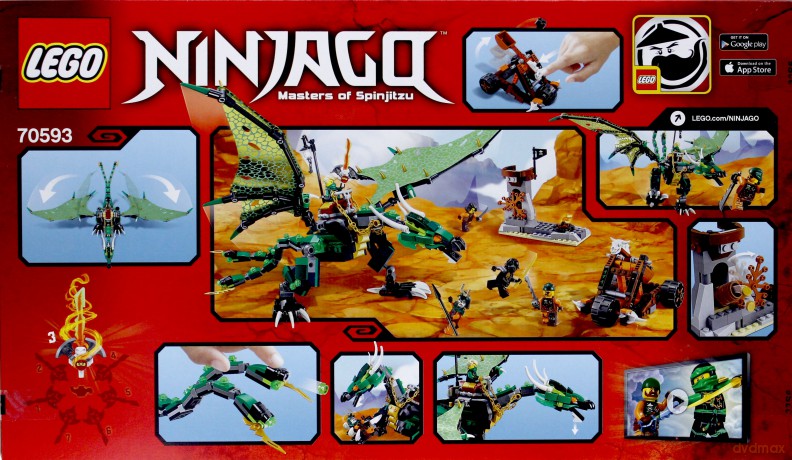 LEGO Ninjago Zielony smok NRG (70593) [KLOCKI]