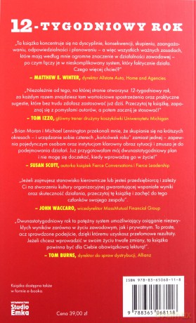 12 - tygodniowy rok - Brian P. Moran, Michael Lennington [KSIĄŻKA]