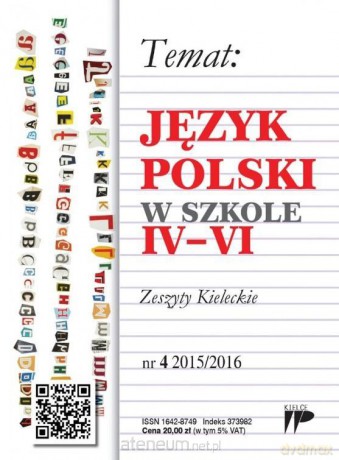 Język Polski w Szkole IV-VI nr 4 2015/2016 [KSIĄŻKA]
