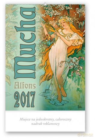 Kalendarz 2017 Artystyczny. Alfons Mucha [KALENDARZ]