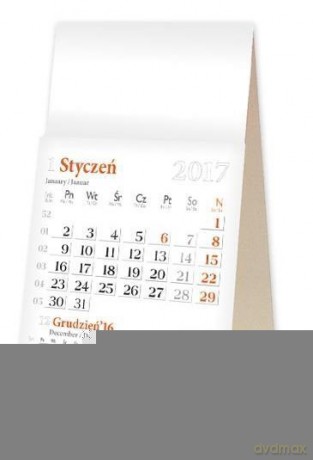 Kalendarz 2017 Biurowy. Minitrójdzielny [KALENDARZ]