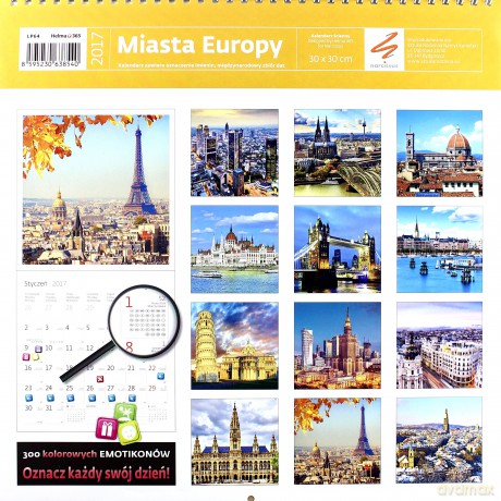 Kalendarz 2017 Miasta Europy [KALENDARZ]