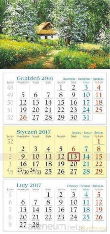 Kalendarz 2017 Trójdzielny. Chatka [KALENDARZ]