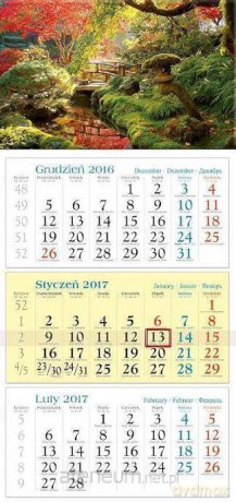 Kalendarz 2017 Trójdzielny. Mostek [KALENDARZ]