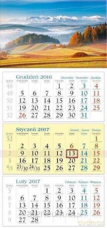 Kalendarz 2017 Trójdzielny. Panorama [KALENDARZ]