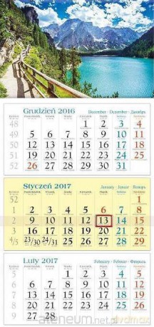 Kalendarz 2017 Trójdzielny. Ścieżka [KALENDARZ]