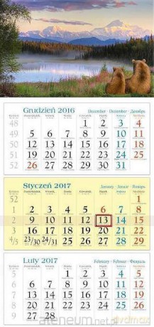 Kalendarz 2017 Trójdzielny. Widok [KALENDARZ]