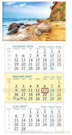 Kalendarz 2017 Trójdzielny. Wybrzeże [KALENDARZ]