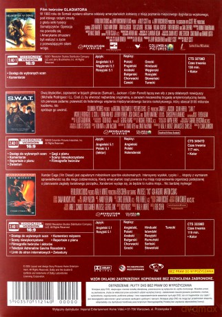 Akcja: Helikopter w ogniu / S.W.A.T. / xXx [BOX] [3DVD]