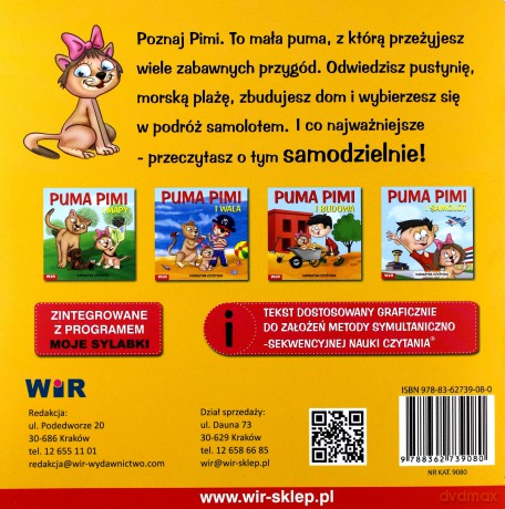 Puma Pimi i Bolo - cz. 2 sylaby ze spółgł. B i L - Katarzyna Czyżycka [KSIĄŻKA]