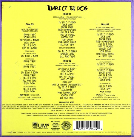 Temple Of The Dog: Temple Of The Dog (Super Deluxe) (Limited) [BOX] [2CD]+[DVD]+[Blu-Ray]