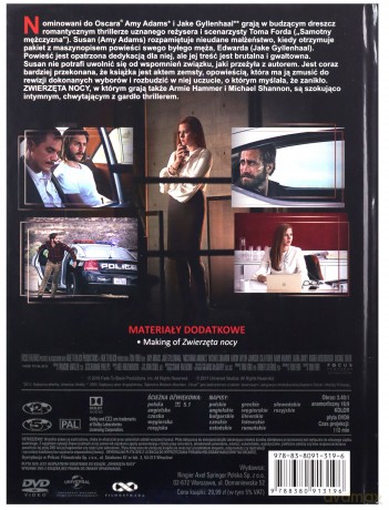 Zwierzęta nocy (booklet) [DVD]