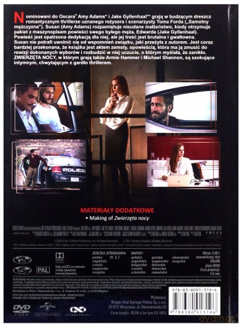 Zwierzęta nocy (booklet) [DVD]