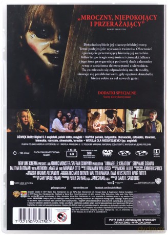 Annabelle: Narodziny zła [DVD]