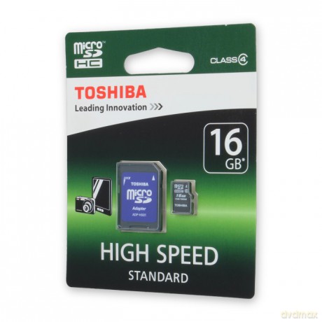 Karta pamięci Toshiba Micro SDHC 16GB z adapterem 