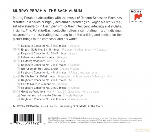 Murray Perahia: Murray Perahia - The Bach Album [CD]