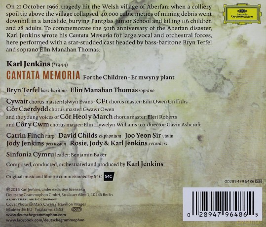 Karl Jenkins: Cantata Memoria [CD]