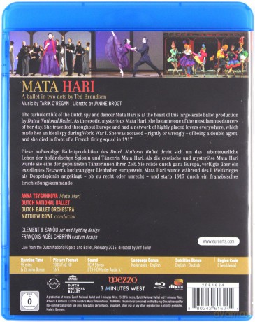 Anna Tsygankova & Dutch Ballet Orchestra & Matthew Rowe: Euroarts - Mata Hari - A Ballet In Two Acts [Blu-Ray]