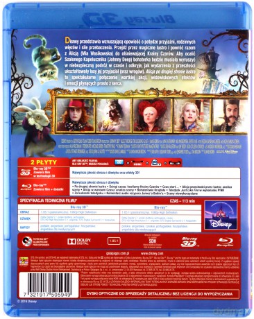 Alicja po Drugiej Stronie Lustra [Blu-Ray 3D]+[Blu-Ray]