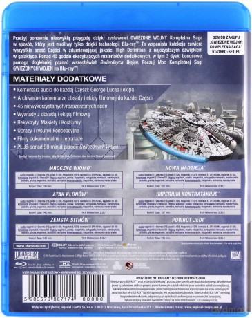 Gwiezdne Wojny: Kompletna Saga / Gwiezdne Wojny: Przebudzenie Mocy (Star Wars) Pakiet [11Blu-Ray]