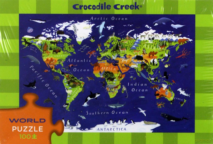 CROCODILE CREEK 100 el. - Zwierzęta świata [PUZZLE]