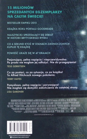 Dziewczyna z pociągu okładka filmowa - Paula Hawkins [KSIĄŻKA]