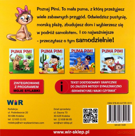 Puma Pimi i budowa cz.4 sylaby ze spółłoskami T,D [KSIĄŻKA]