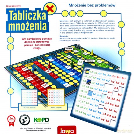 Tabliczka mnożenia [GRA PLANSZOWA]