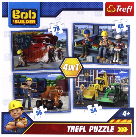 TREFL 4w1 Pracowity dzień Bob Budowniczy [PUZZLE]
