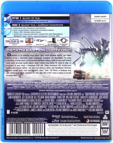 Dzień Niepodległości: Odrodzenie [Blu-Ray 3D]+[Blu-Ray]