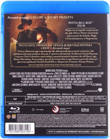 Harry Potter I Kamień Filozoficzny [Blu-Ray]+[DVD]
