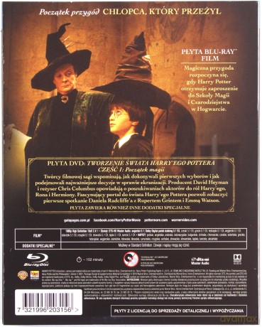 Harry Potter I Kamień Filozoficzny [Blu-Ray]+[DVD]