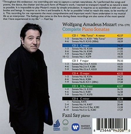 Fazil Say: Mozart: Complete Piano Sonatas [6CD]
