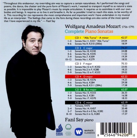 Fazil Say: Mozart: Complete Piano Sonatas [6CD]