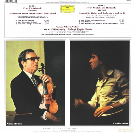 Nathan Milstein: Tchaikovsky Mendelssohn Violin Concertos [Winyl]