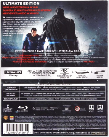 Batman v Superman: Świt sprawiedliwości [Blu-Ray 4K]+[Blu-Ray]
