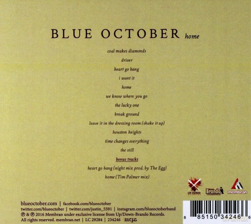 Blue October: Home [CD]