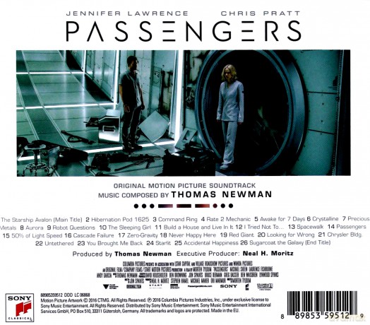 Passengers soundtrack (Pasażerowie) (Thomas Newman) [CD]
