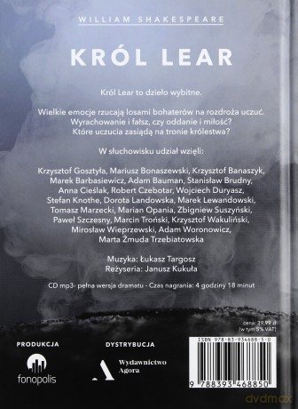 Król Lear. Słuchowisko [AUDIOBOOK] [CD]