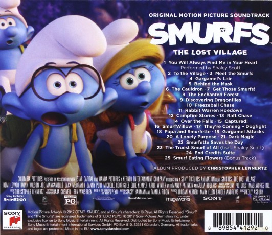 Smurfs: The Lost Village soundtrack (Smerfy: Poszukiwacze zaginionej wioski) (Christopher Lennertz) [CD]
