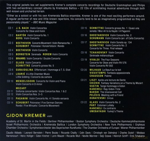 Gidon Kremer: Complete Concerto Recordigns On DG [BOX] [22CD]