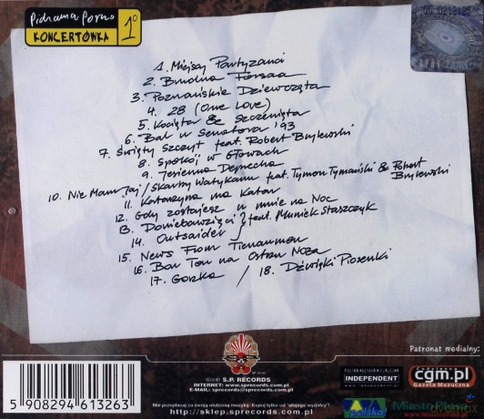 Pidżama Porno: Koncertówka 1 [CD]