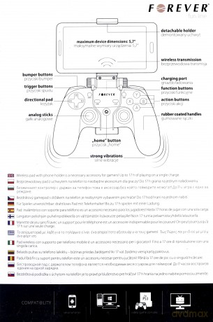 Pad do gier Forever GP-100 z Bluetooth +2,4 GHz