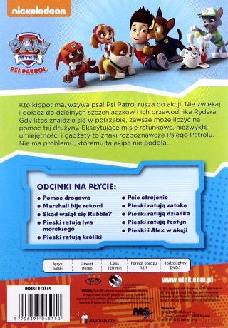 Psi Patrol. Pieski ratują króliki [DVD]
