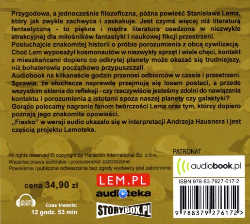 Fiasko - Stanisław Lem [AUDIOBOOK] [CD-MP3] 