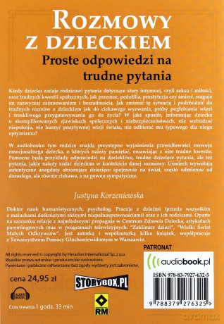 Rozmowy Z Dzieckiem Proste Odpowiedzi Na Trudne Pytania - Justyna Korzeniewska [AUDIOBOOK] [CD-MP3]